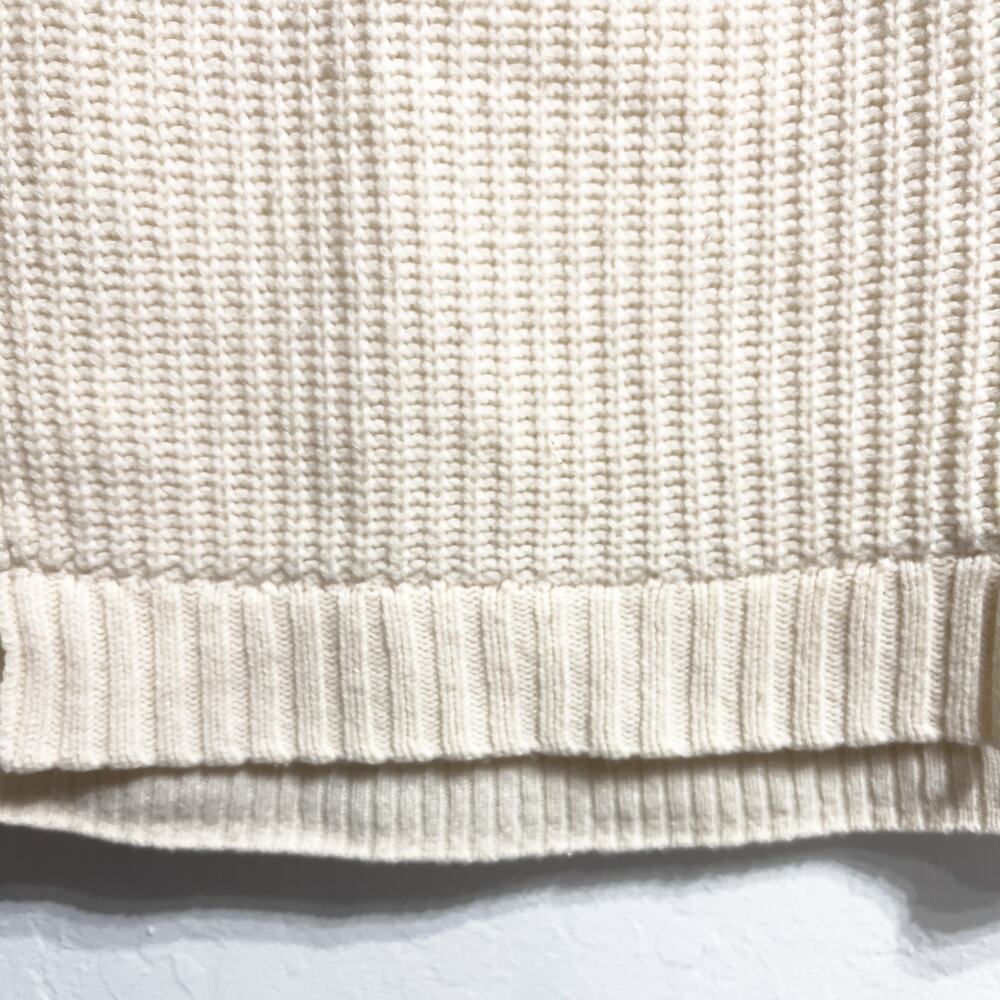 J.Crew Sweater Small New England Mock Neck Wool Tunic Sweater Ivory Cream - Picture 7 of 11
